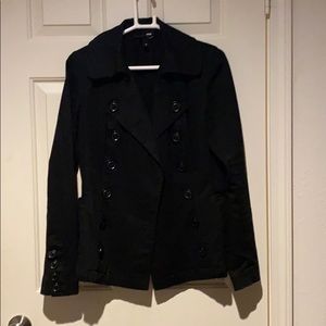 Black double breasted DIVIDED jacket